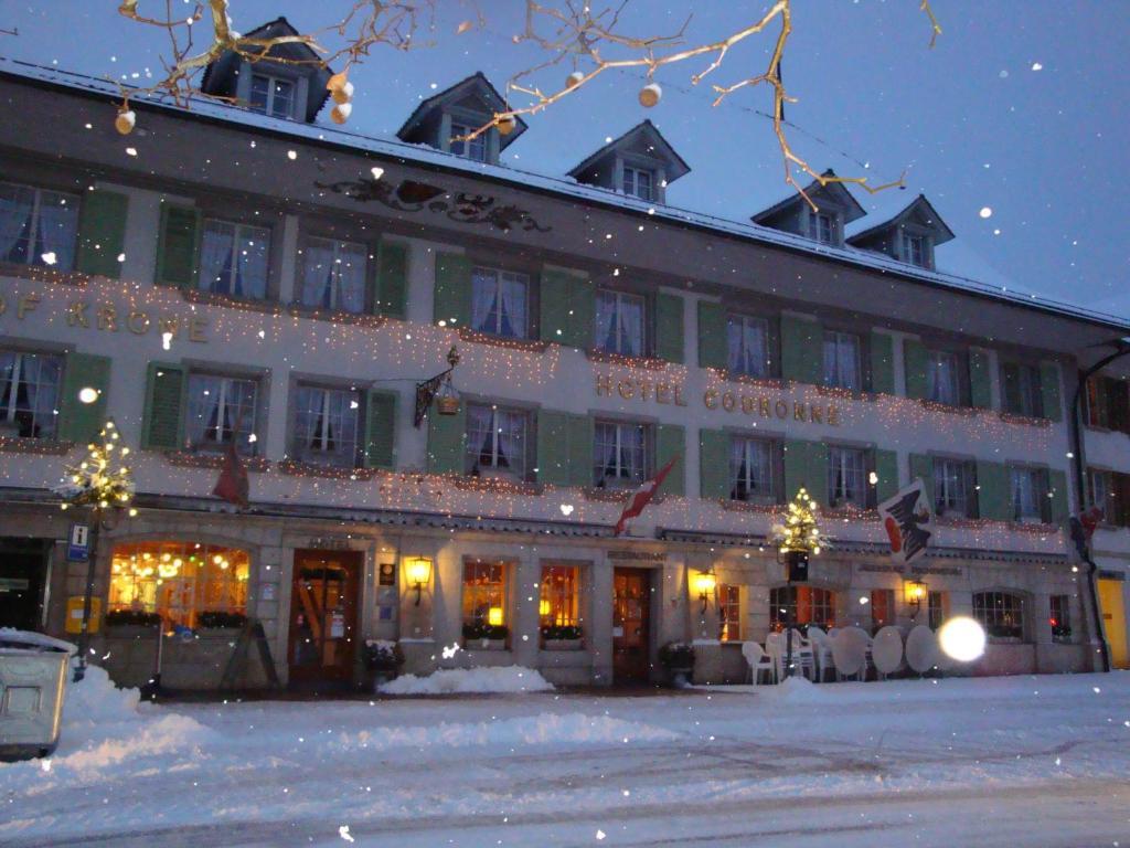 Hotel Restaurant Krone Aarberg Exterior photo